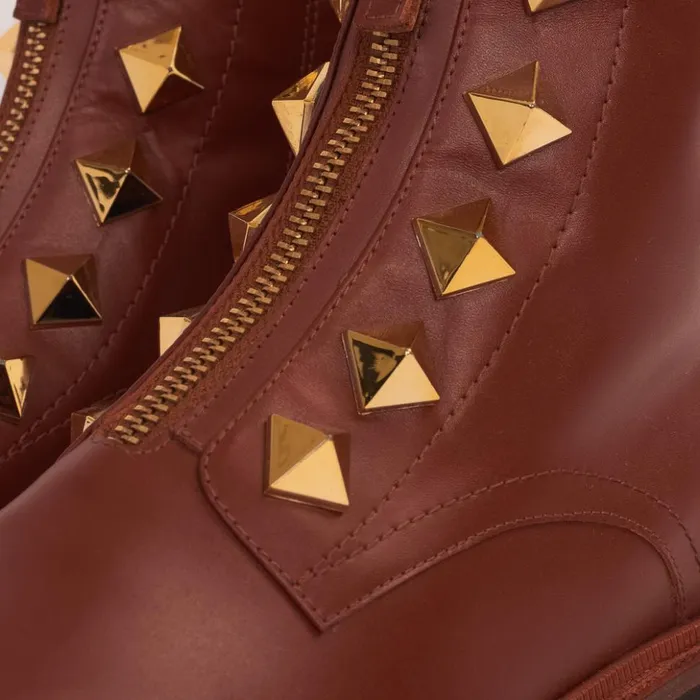 Vinci Leather Boots and Booties The Ottawa Brown Leather Ankle Boot 8211 Women