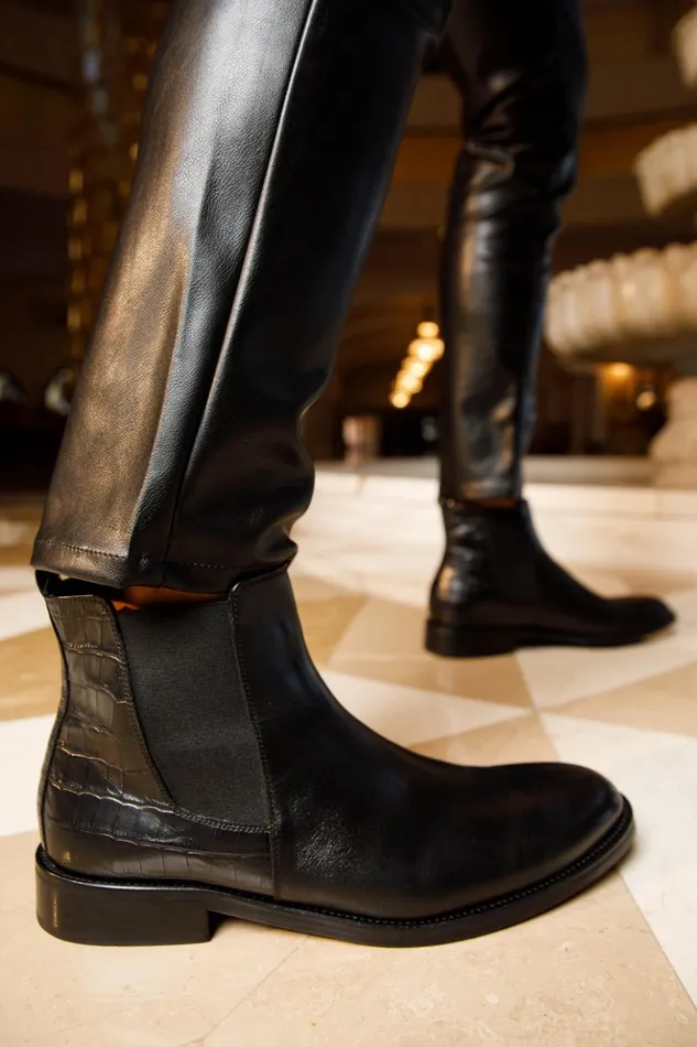 Vinci Leather Boots The Manby Black Leather Chelsea Boot 8211 Men