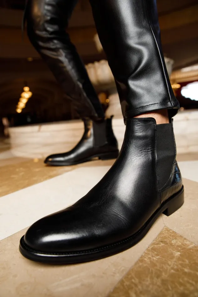 Vinci Leather Boots The Manby Black Leather Chelsea Boot 8211 Men