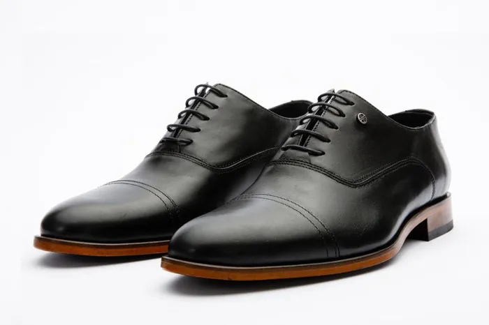 Vinci Leather Dress Shoes The Gambaha Black Leather Quarter Brogue Cap Toe Oxford Shoe 8211 Men