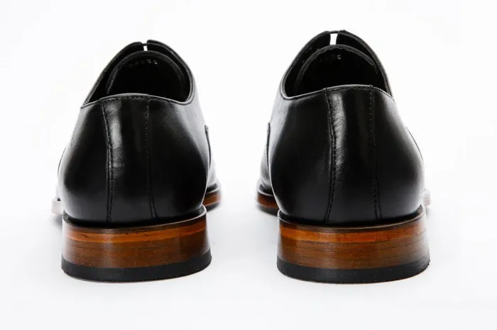 Vinci Leather Dress Shoes The Gambaha Black Leather Quarter Brogue Cap Toe Oxford Shoe 8211 Men