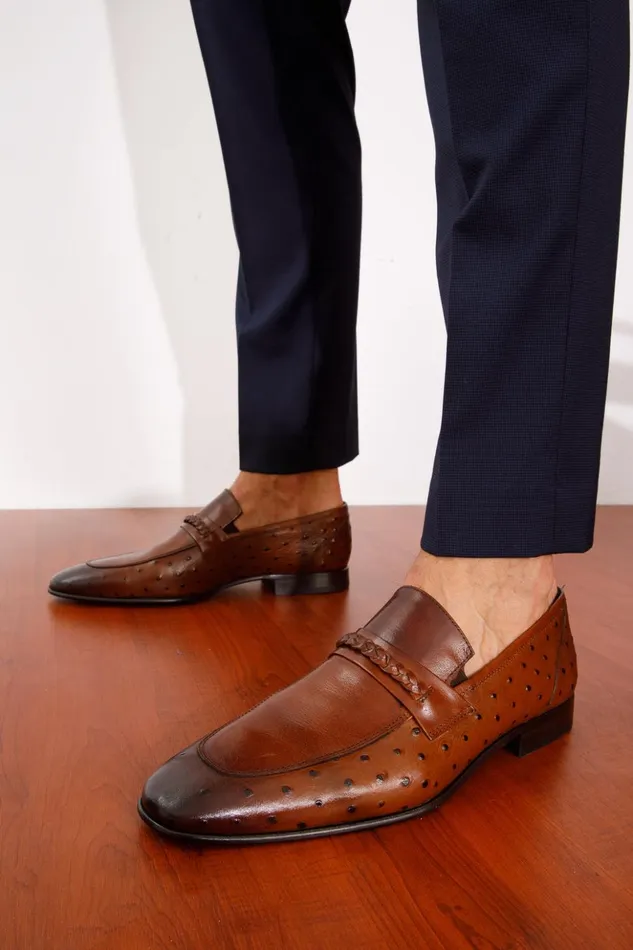 Vinci Leather Dress Shoes The Johannesburg Brown Leather Dress Loafer Shoe 8211 Men