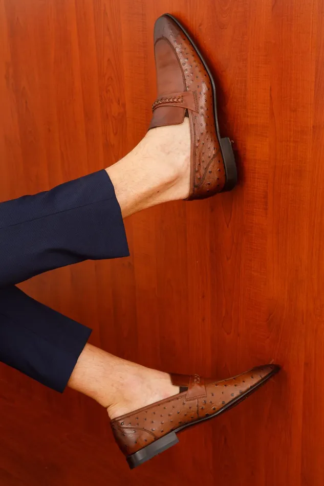 Vinci Leather Dress Shoes The Johannesburg Brown Leather Dress Loafer Shoe 8211 Men