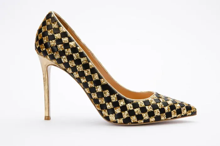 Vinci Leather Heels The Saks Tory Gold and Black Handwoven Leather Pump Shoe 8211 Women Vinci Leather Heels The Saks Tory Gold and Black Handwoven Leather Pump Shoe 8211 Women