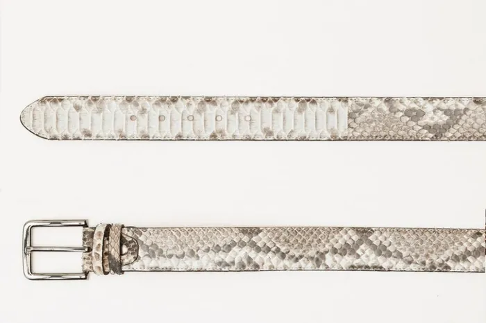 Vinci Leather Leather Belts The Boss Natural Python Sneak Leather Leather Belt 8211 Men