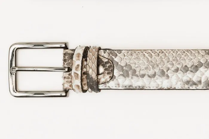 Vinci Leather Leather Belts The Boss Natural Python Sneak Leather Leather Belt 8211 Men