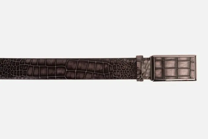 Vinci Leather Leather Belts The Mississippi Gray Leather Belt 8211 Men