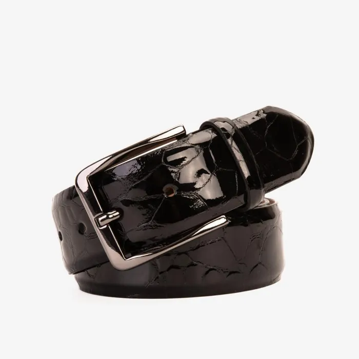 Vinci Leather Leather Belts The Moher Black Calfskin Belt 8211 Men