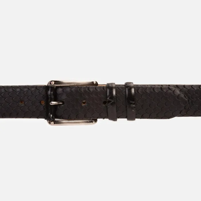 Vinci Leather Leather Belts The Owl Black Leather Belt 8211 Men