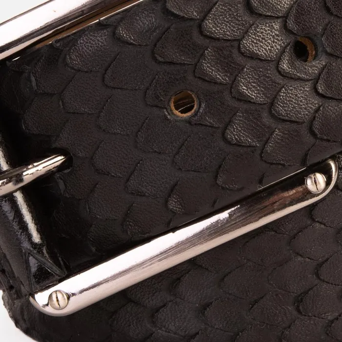 Vinci Leather Leather Belts The Owl Black Leather Belt 8211 Men