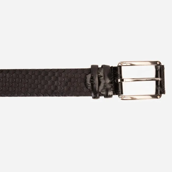 Vinci Leather Leather Belts The Owl Black Leather Belt 8211 Men