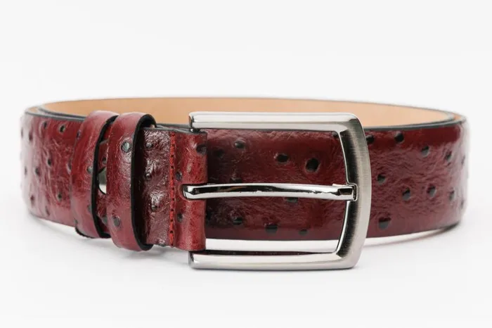 Vinci Leather Leather Belts The Porto Alegre Burgundy Leather Belt 8211 Men