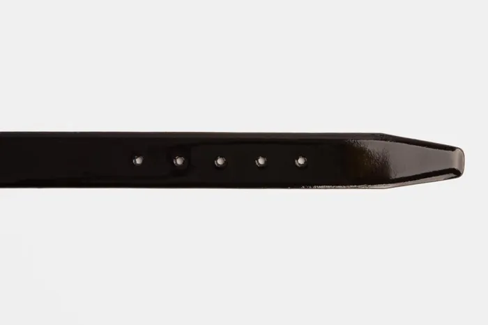 Vinci Leather Leather Belts The Sun Reversible Black Patent Leather Belt 8211 Men