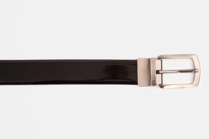 Vinci Leather Leather Belts The Sun Reversible Black Patent Leather Belt 8211 Men