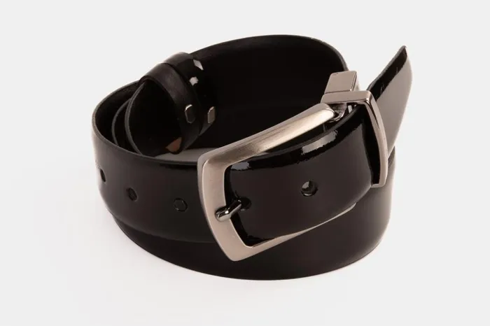 Vinci Leather Leather Belts The Sun Reversible Black Patent Leather Belt 8211 Men