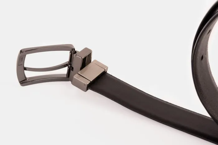 Vinci Leather Leather Belts The Sun Reversible Black Patent Leather Belt 8211 Men