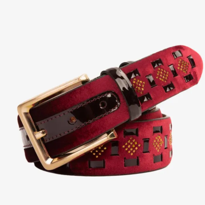 Vinci Leather Leather Belts The Vicino Burgundy Leather Belt 8211 Men