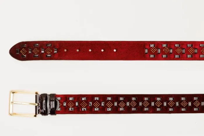 Vinci Leather Leather Belts The Vicino Burgundy Leather Belt 8211 Men