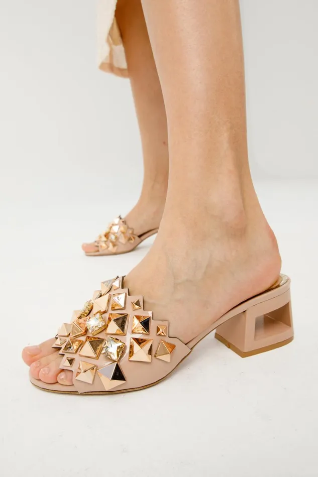 Vinci Leather Sandals The Balat Cream Leather Block Heel Sandal 8211 Women