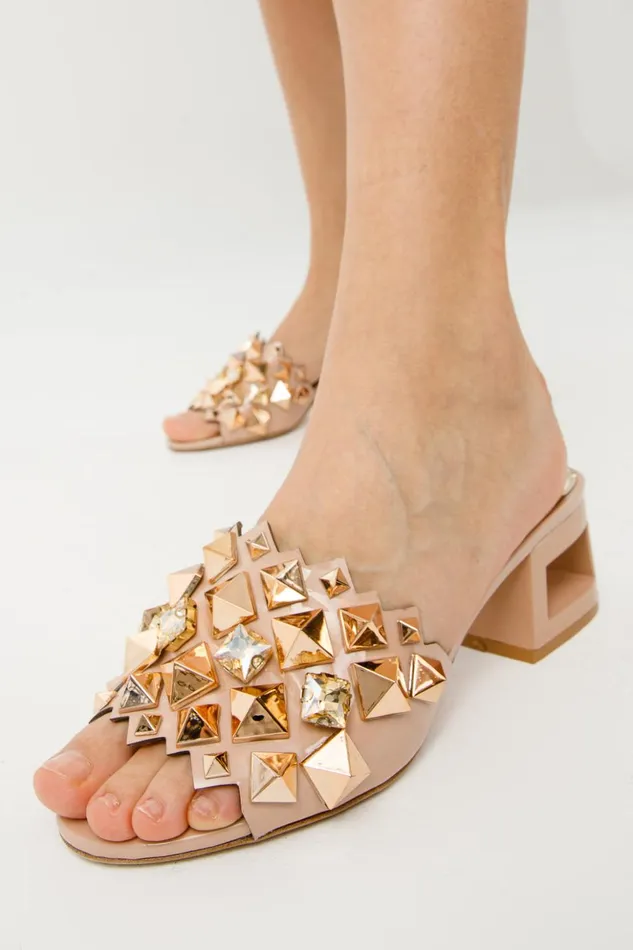 Vinci Leather Sandals The Balat Cream Leather Block Heel Sandal 8211 Women
