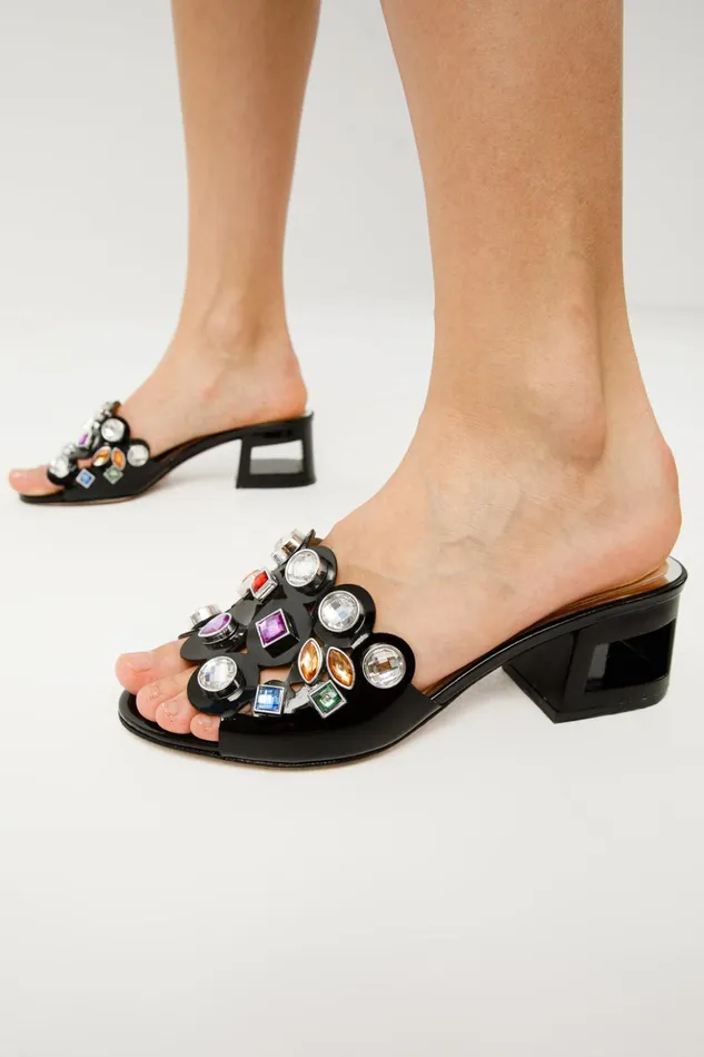 Vinci Leather Sandals The Capadica Black Leather Block Heel Sandal 8211 Women