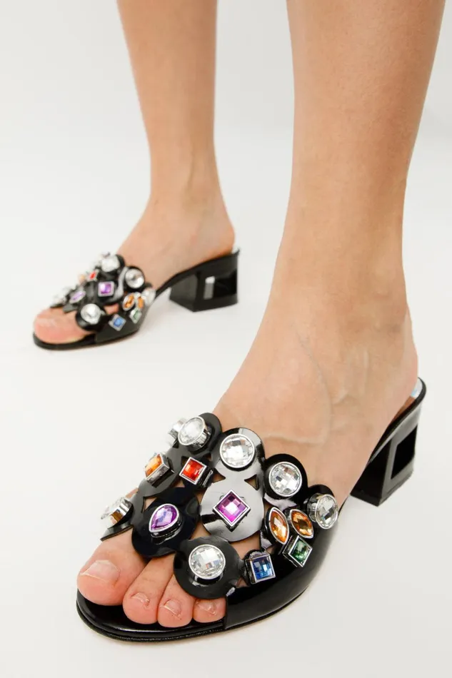 Vinci Leather Sandals The Capadica Black Leather Block Heel Sandal 8211 Women