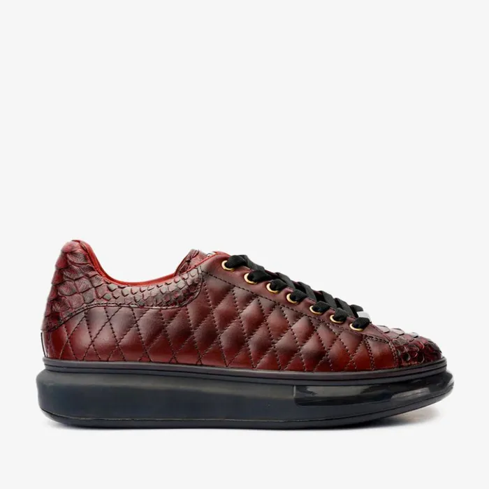 Vinci Leather Sneakers The Adler Burgundy Snk Leather Sneaker Limited Edition 8211 Men