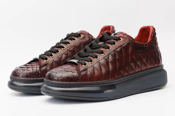 Vinci Leather Sneakers The Adler Burgundy Snk Leather Sneaker Limited Edition 8211 Men