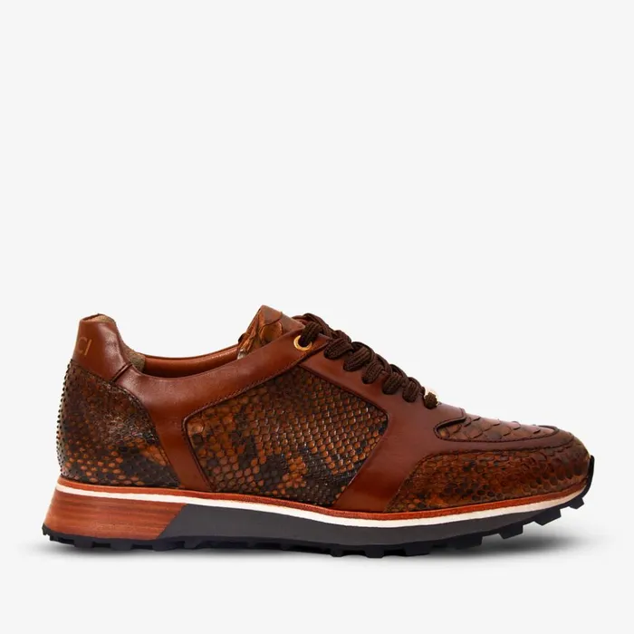Vinci Leather Sneakers The Boss Pyth Snk Skin Tan Sneaker 8211 Men