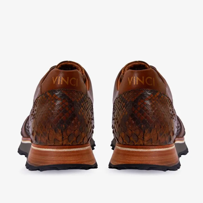 Vinci Leather Sneakers The Boss Pyth Snk Skin Tan Sneaker 8211 Men
