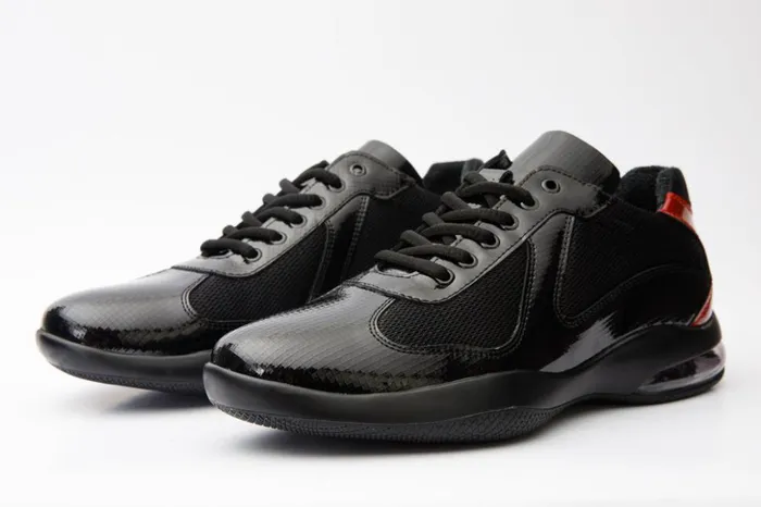 Vinci Leather Sneakers The Zona Black and Red Leather Sneaker 8211 Men
