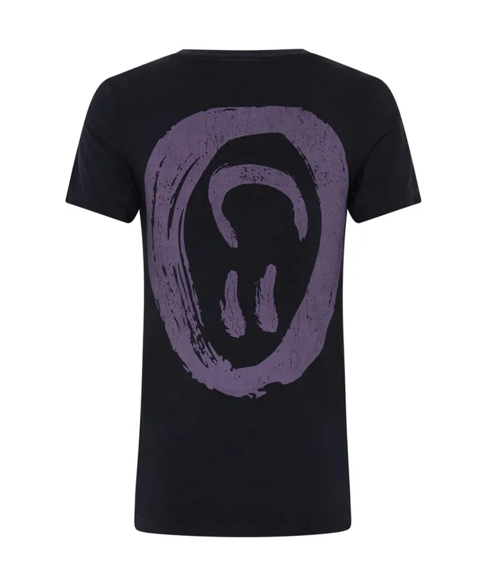 WASHED BLACK SMILEY LOGO FITTED TEE Women One Teaspoon Tees and Tanks WASHED BLACK SMILEY LOGO FITTED TEE Women One Teaspoon Tees and Tanks