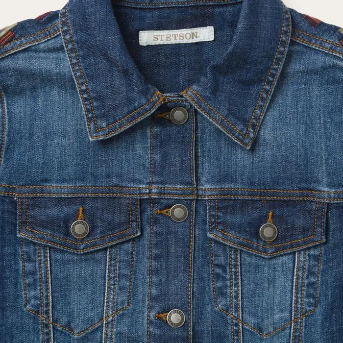 Western Denim Jacket Blue Women Stetson Jackets