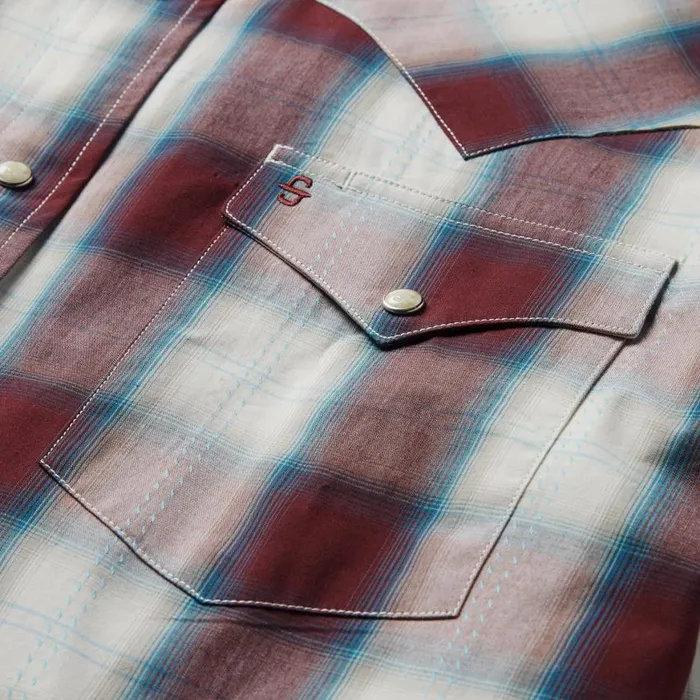 Wine Plaid Shirt Wine Men Stetson Classic Cut