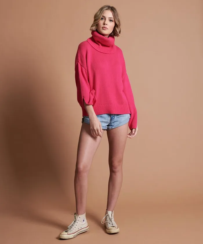 WINONA BACKLESS SWEATER PINK Women One Teaspoon Knitwear