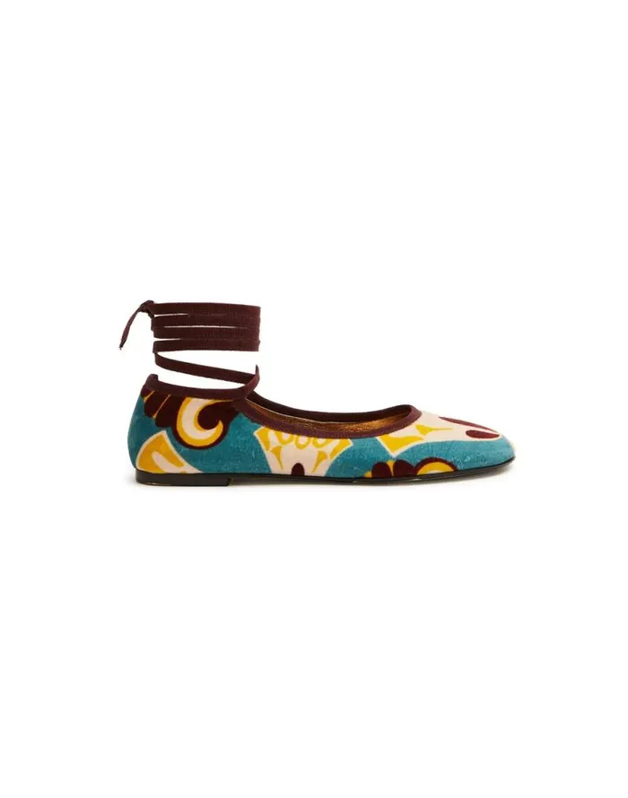 Winter Ballerina Flats Dendera Light Blue Women La Double J Shoes