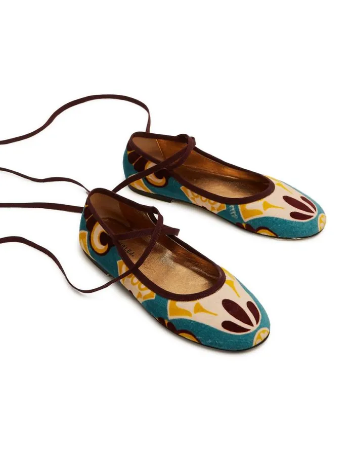 Winter Ballerina Flats Dendera Light Blue Women La Double J Shoes Winter Ballerina Flats Dendera Light Blue Women La Double J Shoes