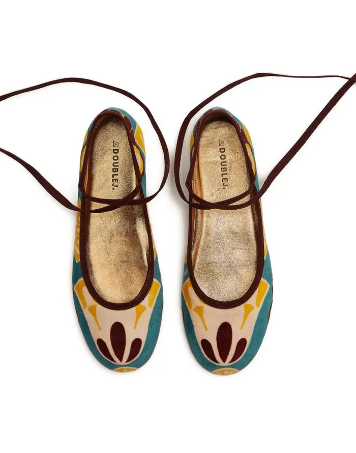 Winter Ballerina Flats Dendera Light Blue Women La Double J Shoes Winter Ballerina Flats Dendera Light Blue Women La Double J Shoes
