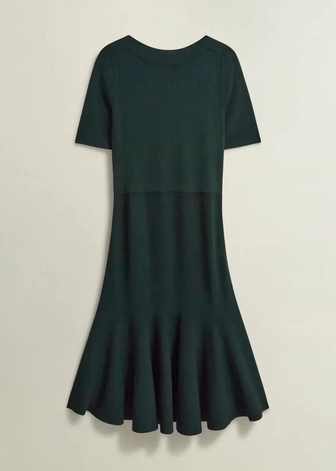 Women Abbie Knitted Dress Samphire Green Hobbs Dresses and Jumpsuits