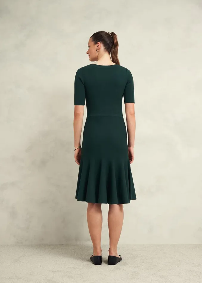 Women Abbie Knitted Dress Samphire Green Hobbs Dresses and Jumpsuits