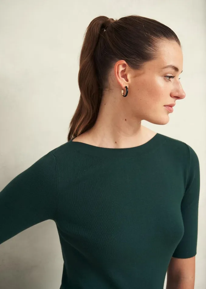 Women Abbie Knitted Dress Samphire Green Hobbs Dresses and Jumpsuits