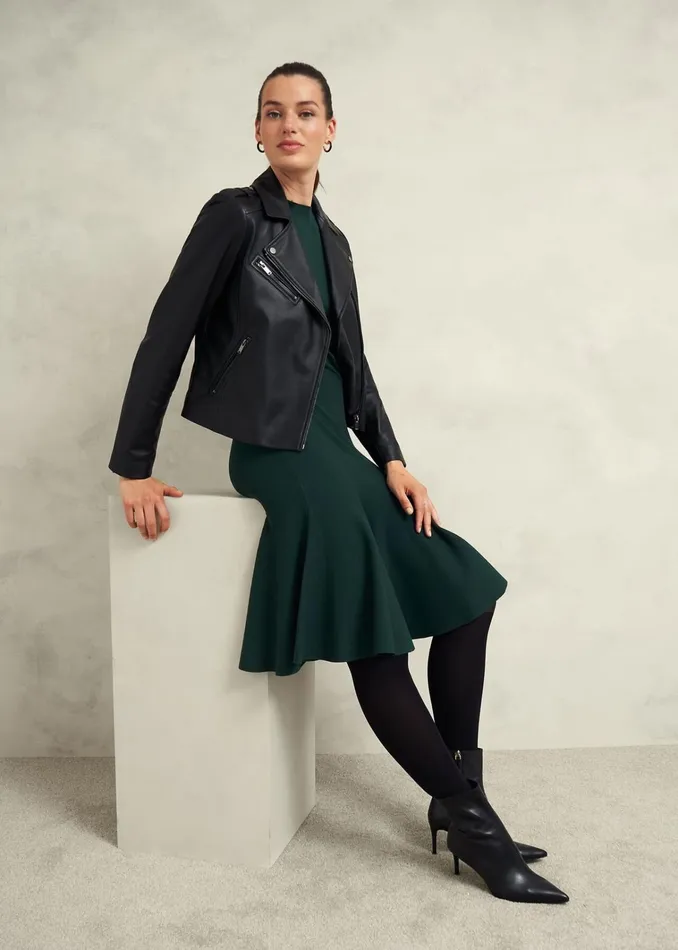 Women Abbie Knitted Dress Samphire Green Hobbs Dresses and Jumpsuits