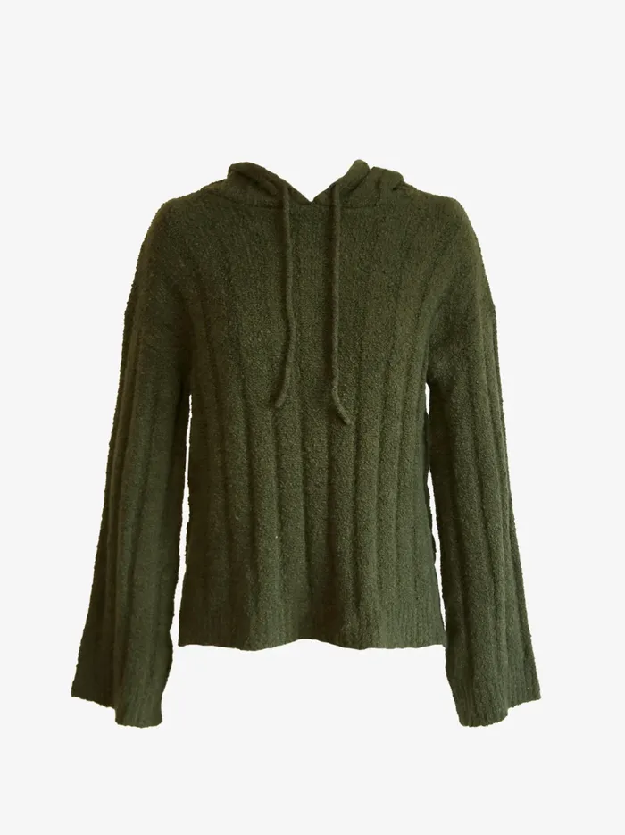 Women Able Harlow Boucle Sweater Hoodie Camel Tops