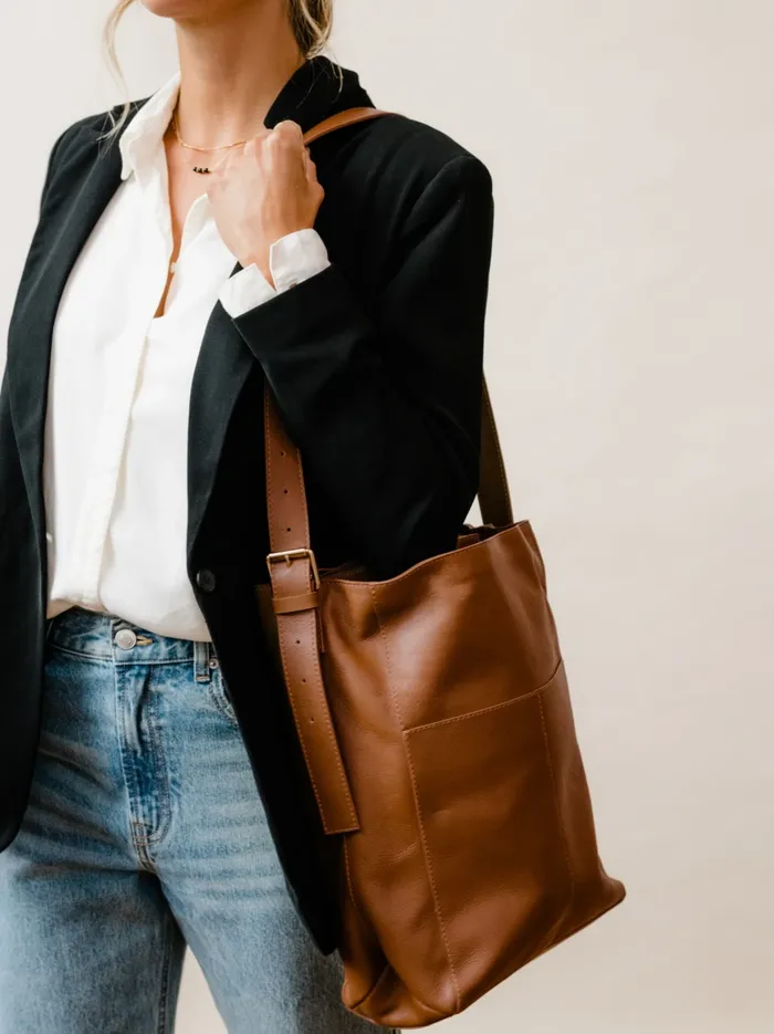 Women Able Jacklyn Work Tote Cognac Totes and Shoulder Bags