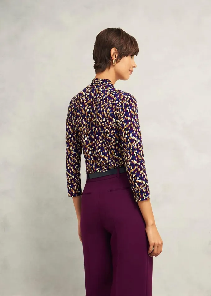 Women Aimee Printed Top Purple Multi Hobbs Tops