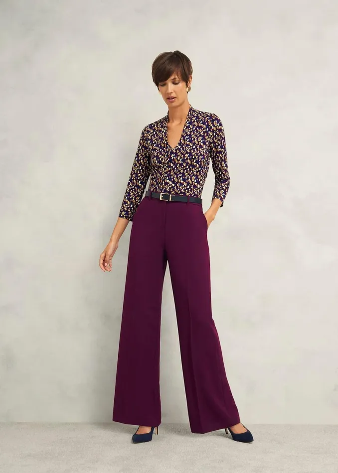 Women Aimee Printed Top Purple Multi Hobbs Tops
