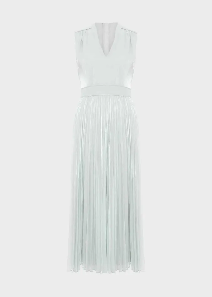 Women Alexandra Pleated Dress Sage Green Hobbs Dresses and Jumpsuits