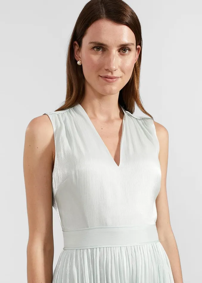 Women Alexandra Pleated Dress Sage Green Hobbs Dresses and Jumpsuits