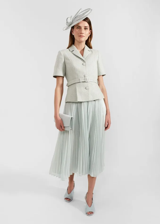 Women Alexandra Pleated Dress Sage Green Hobbs Dresses and Jumpsuits