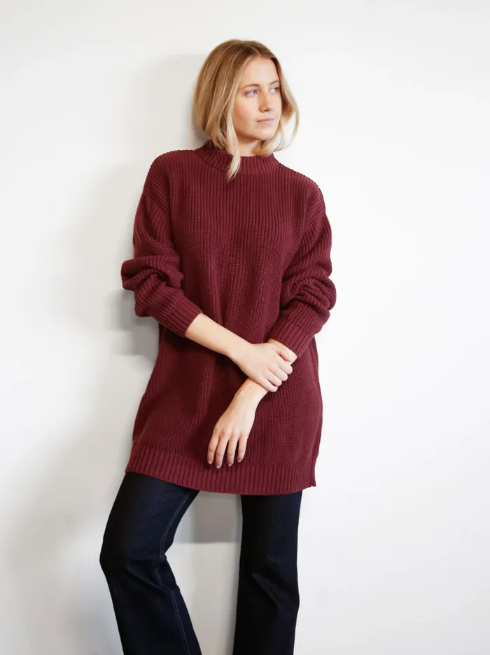 Women Alexandria Tunic Sweater Berry Sweaters Able